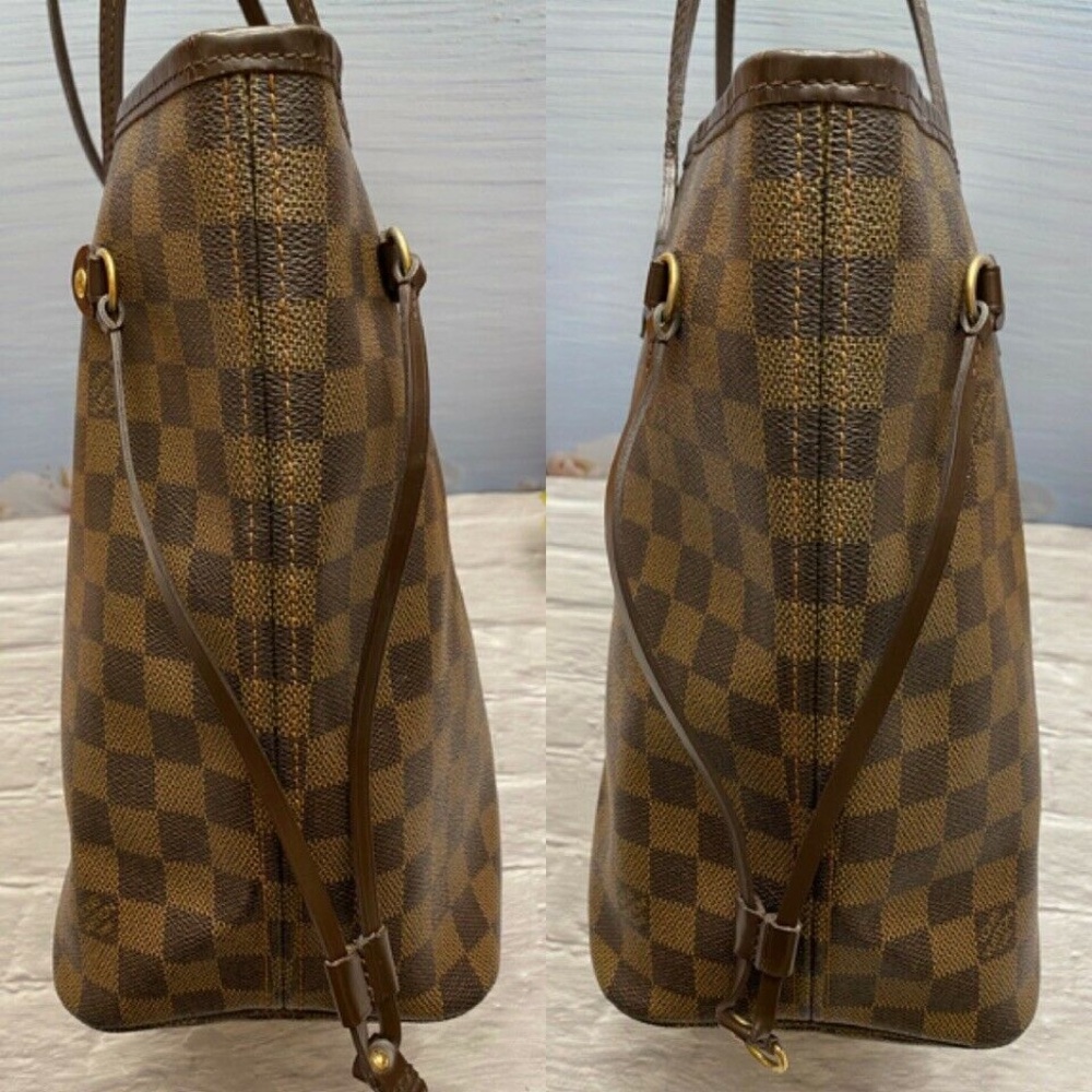 ❤️‍🩹SOLD❤️‍🩹 Louis Vuitton Neverfull MM Damier Ebene Cherry Red Tote Bag(SP0069) - Picture 5 of 12